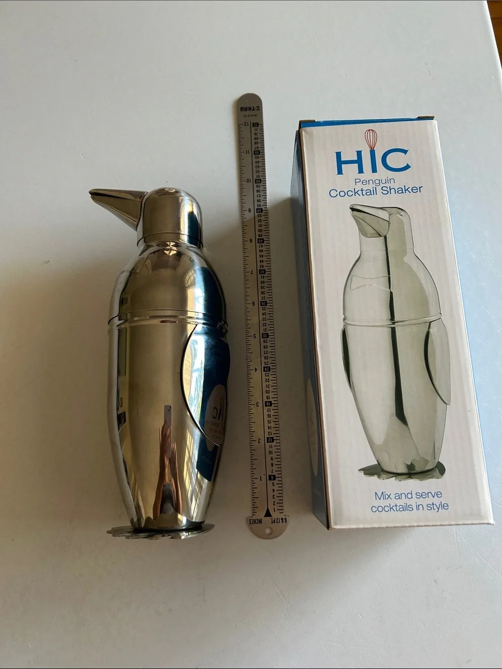 Penguin Cocktail Shaker - 18/8 Stainless Steel Silver